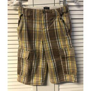 Mini Boden Size 7-8 Brown Plaid Shorts
